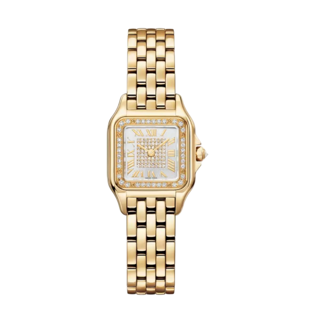 Panthère de Cartier Small 30x22mm Yellow Gold Zircon Watch