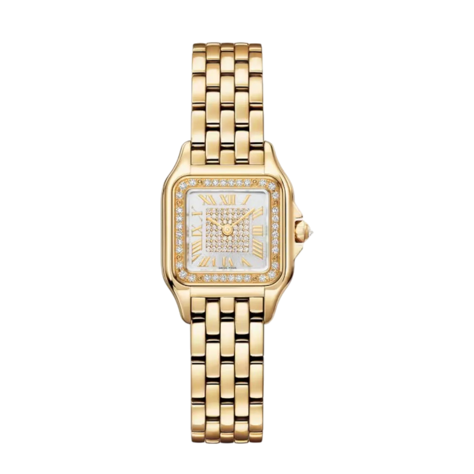 Panthère de Cartier Small 30x22mm Yellow Gold Zircon Watch