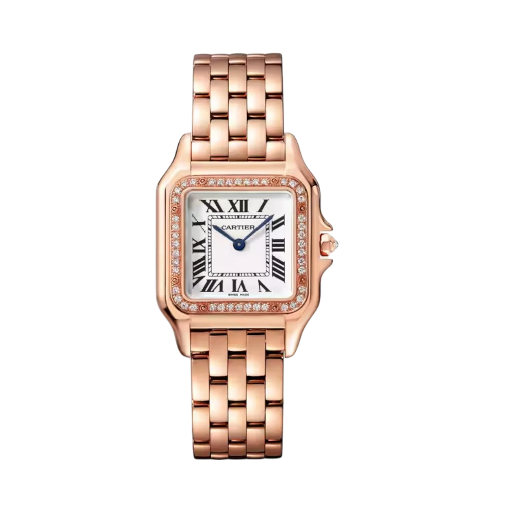 Panthère de Cartier متوسطة 29x37 مم ذهب وردي كوارتز