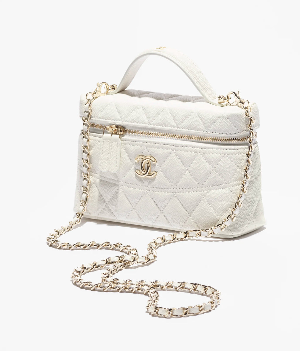 Chanel Vanity Case White – Elegant Mini Crossbody
