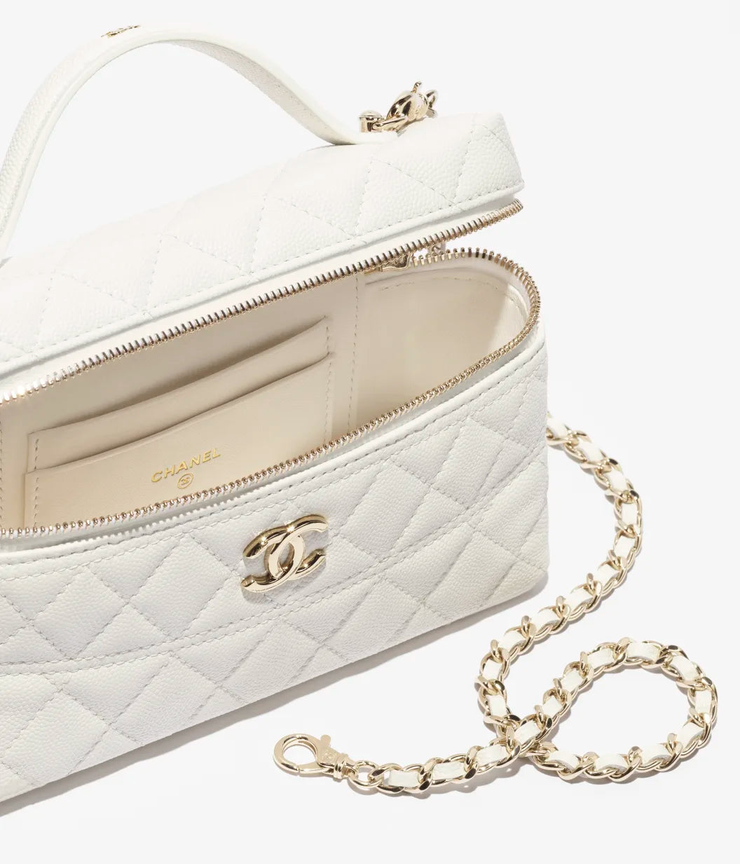 Chanel Vanity Case White – Elegant Mini Crossbody