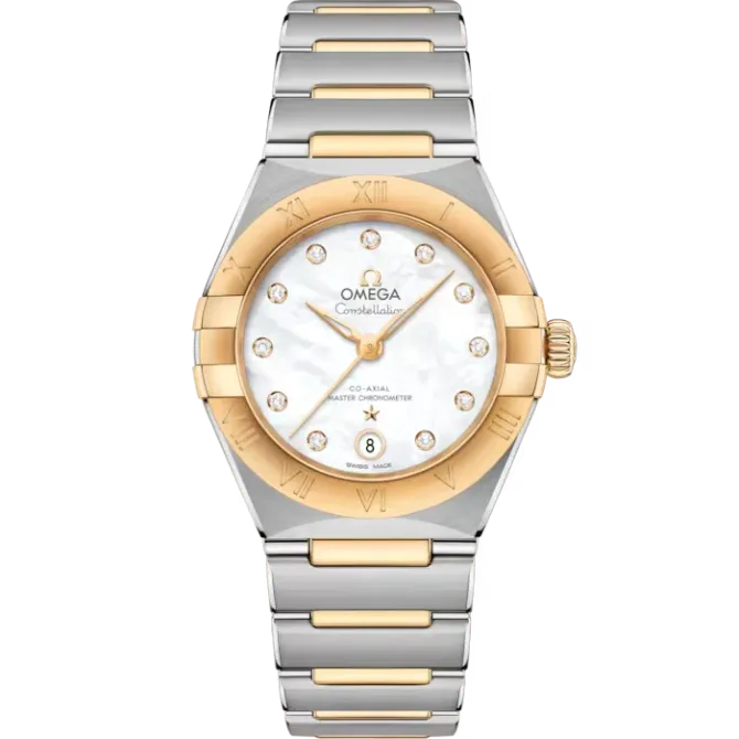 Omega Constellation – 27mm Yellow Gold, Stainless Steel, Zircon