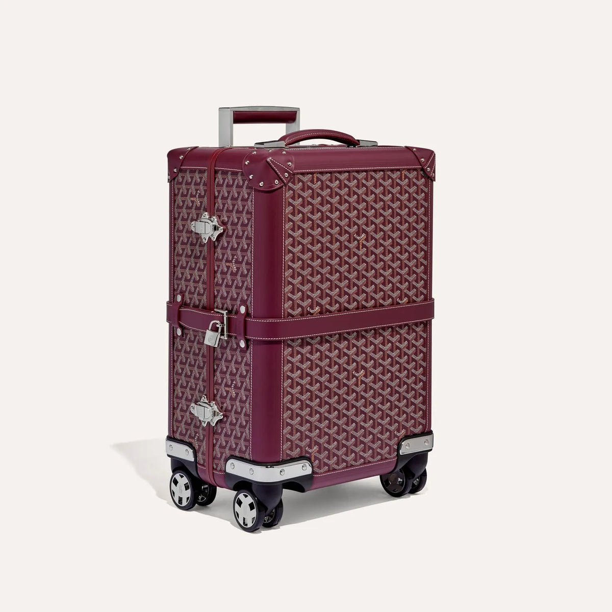 Goyard Bourget PM Trolley Case - Burgundy - view 1