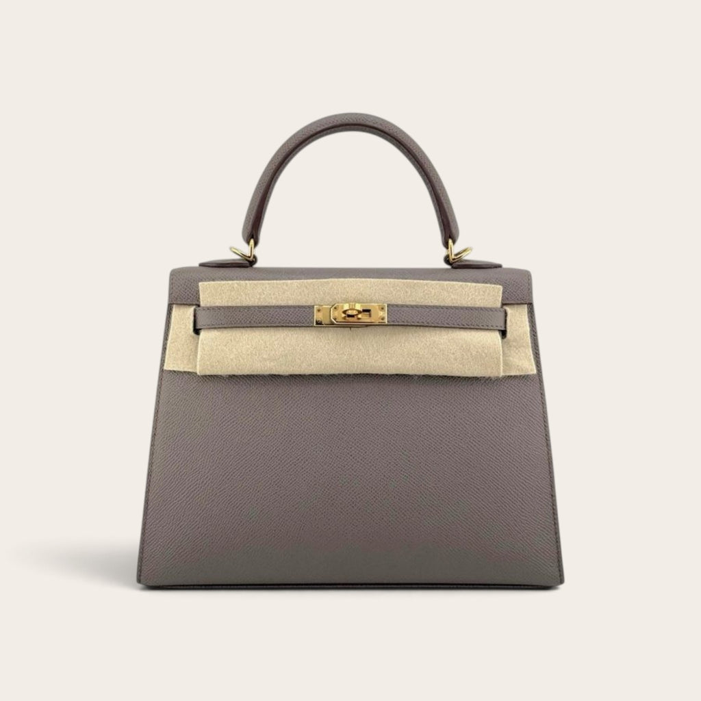 Hermès Kelly 25 – Etain (Epsom Leather)