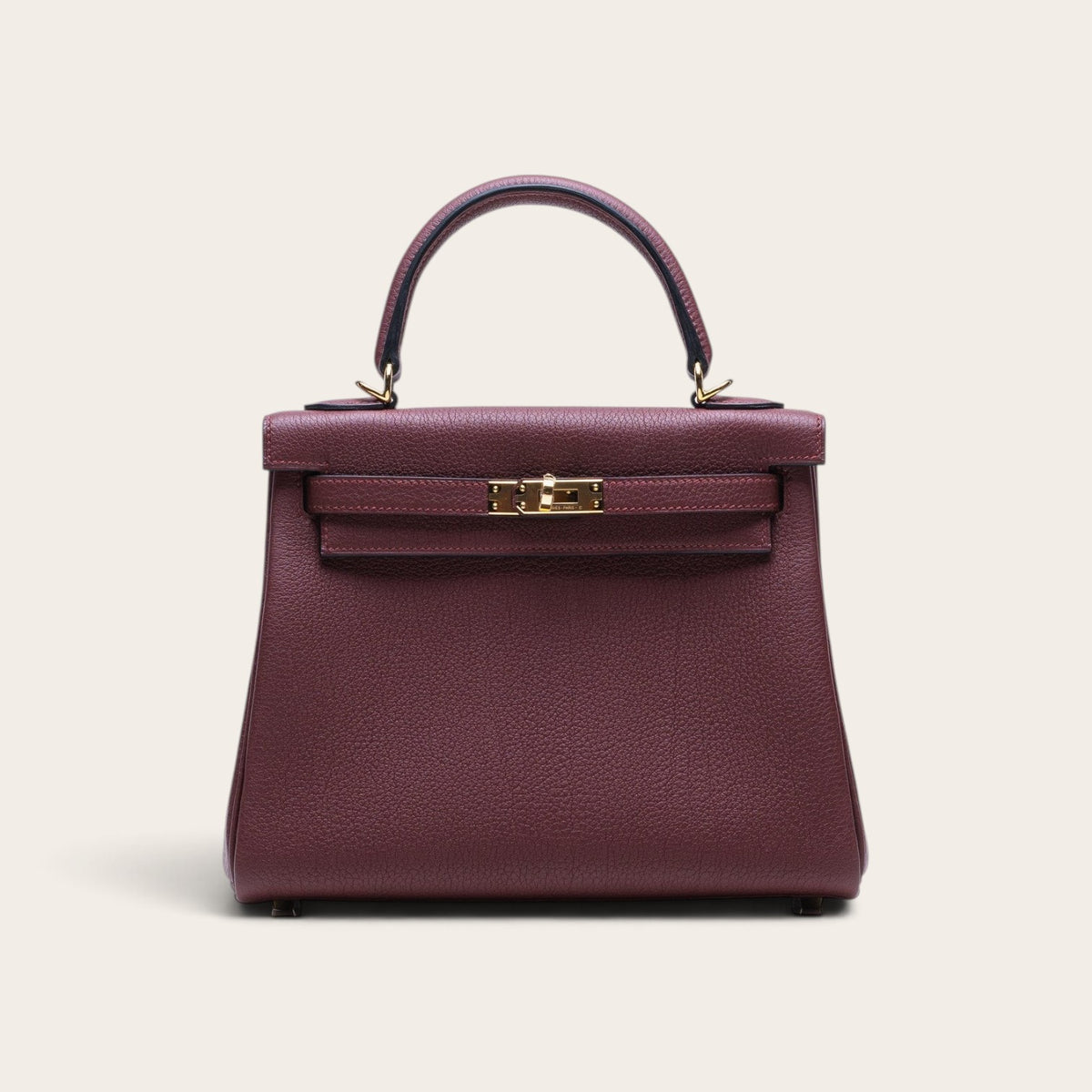Hermès Kelly 25 – Burgundy (Togo Leather)