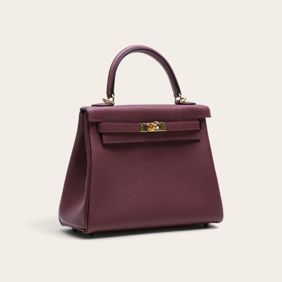 Hermès Kelly 25 – Burgundy (Togo Leather) - 2