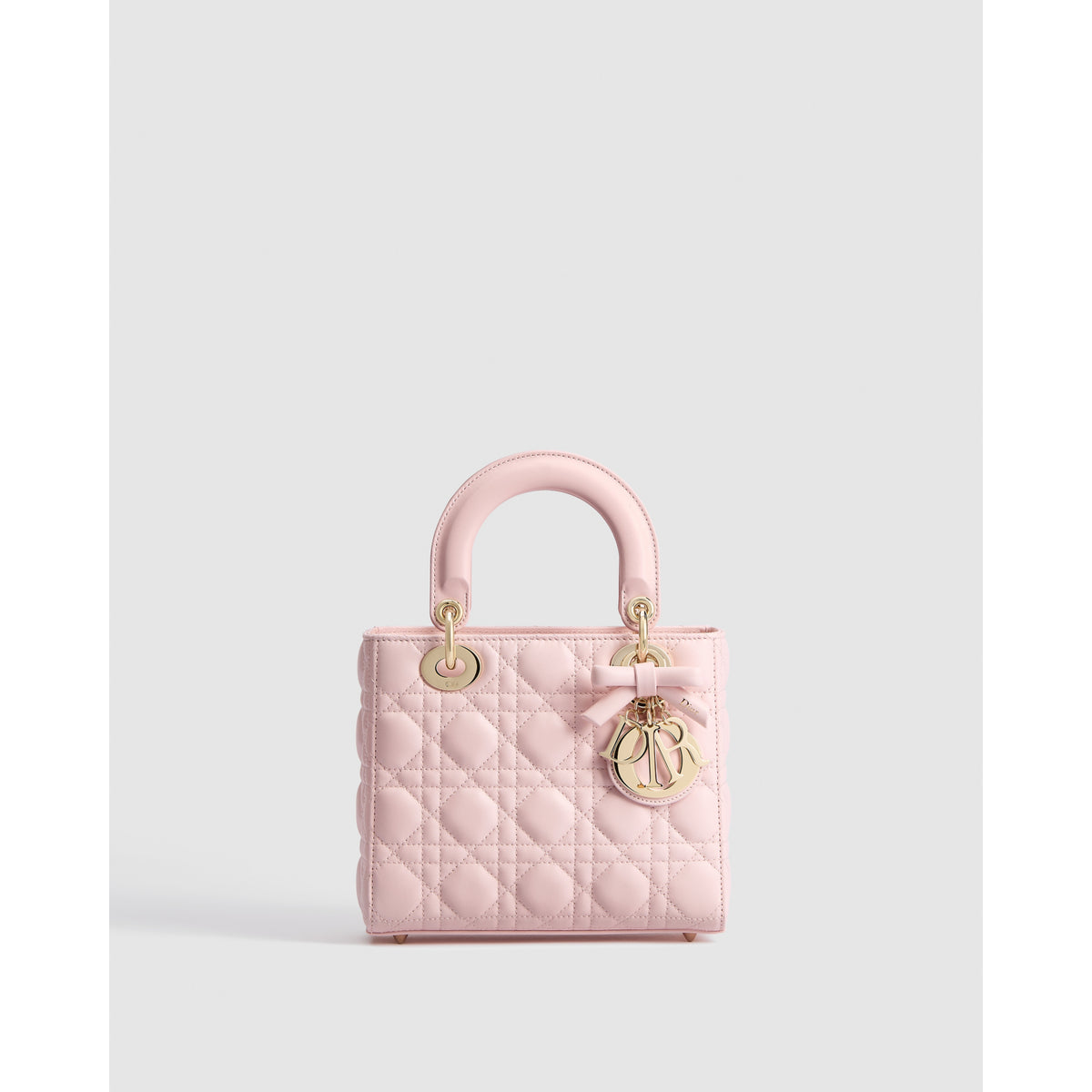 Dior Small Lady Dior Bag with Strap – Soupir Pink Cannage Lambskin