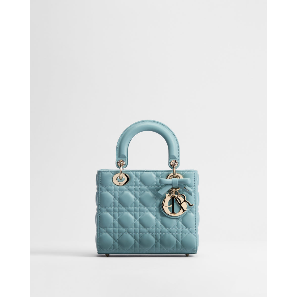 Dior Small Lady Dior Bag with Strap – Tourmaline Blue Cannage Lambskin