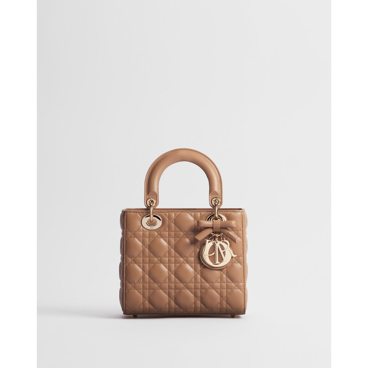 Dior Small Lady Dior Bag with Strap – Camel Cannage Lambskin