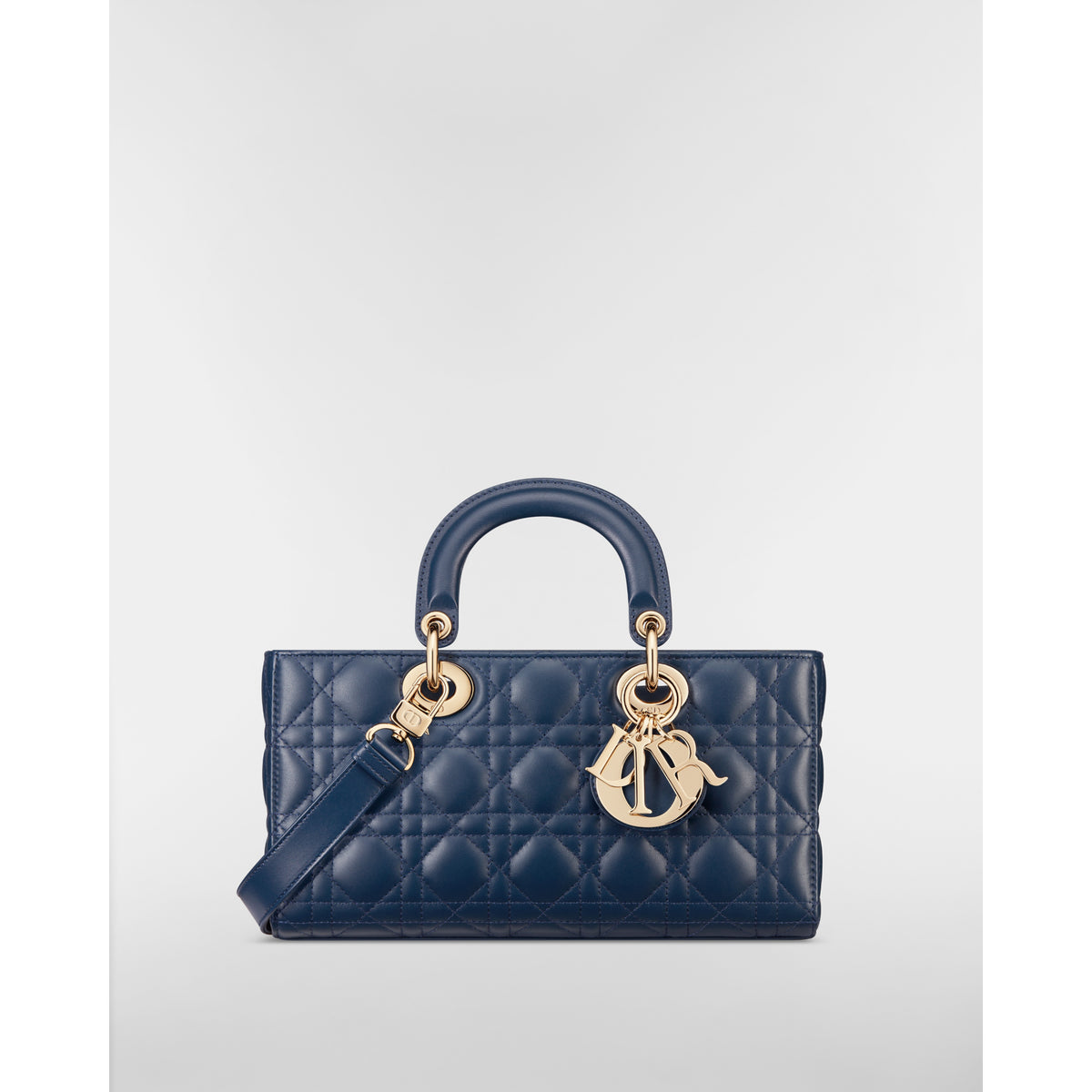 Dior Medium Lady D-Joy Bag – Deep Ocean Blue Cannage Lambskin