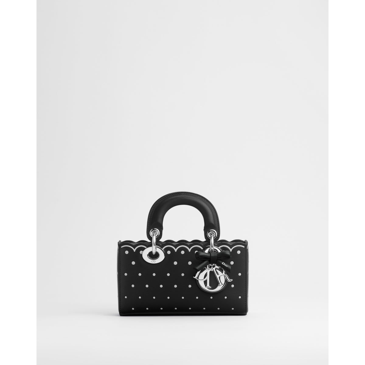 Dior Mini Lady D-Joy Bag – Black and White PolkaDior Calfskin