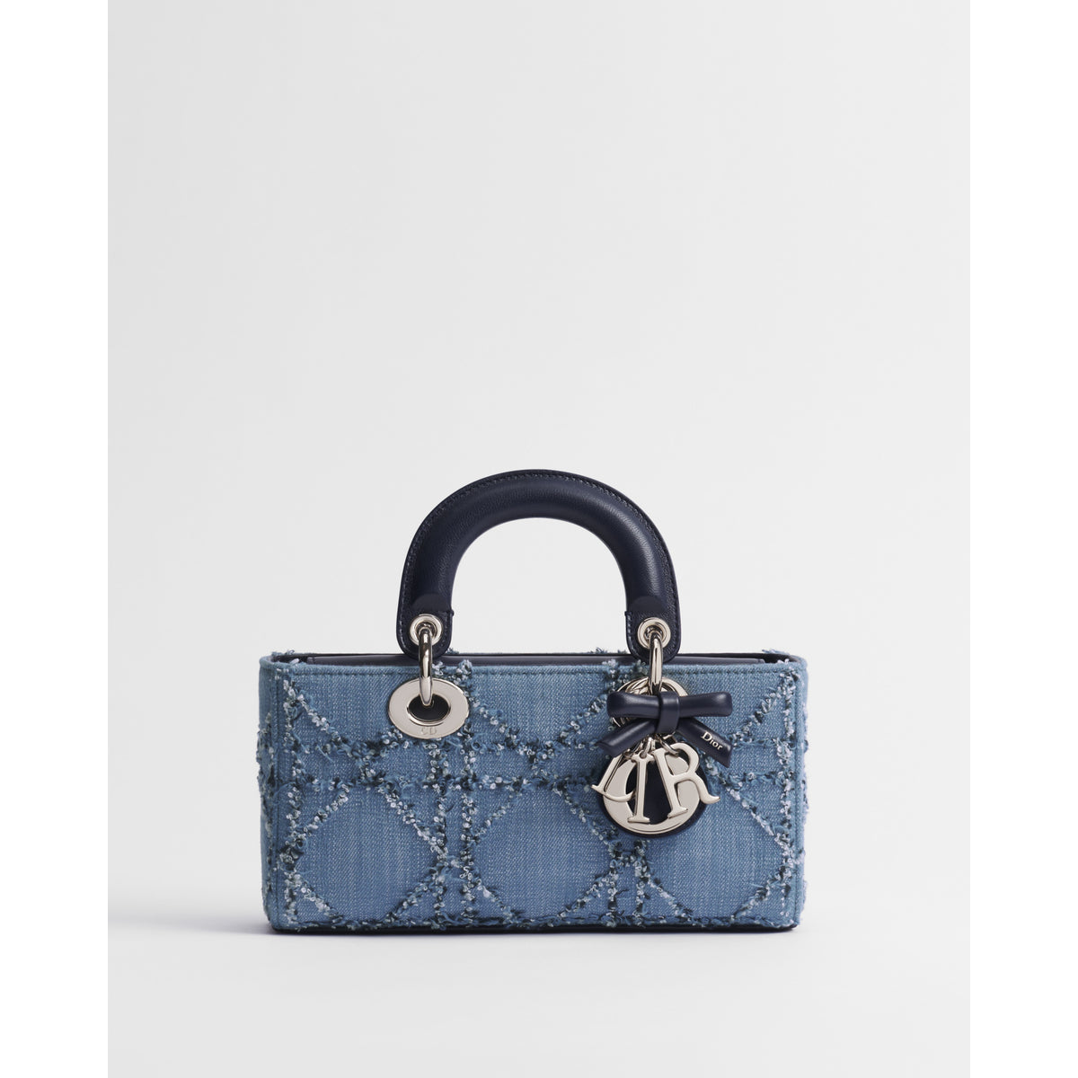 Dior Small Lady D-Joy Bag – Blue and White Cannage Cotton Bouclé