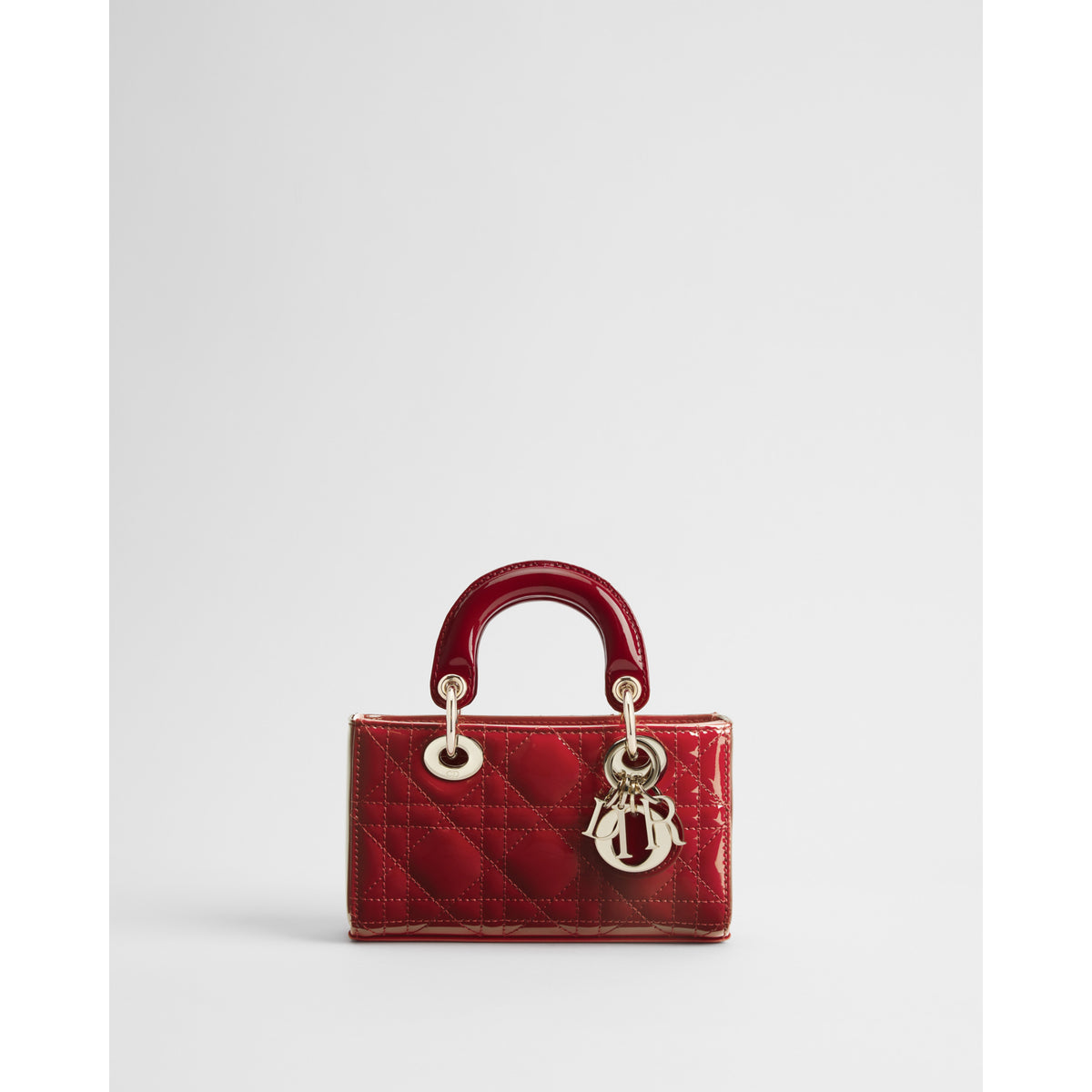 Dior Lady D-Joy Micro Bag – Cherry Red Patent Cannage Calfskin