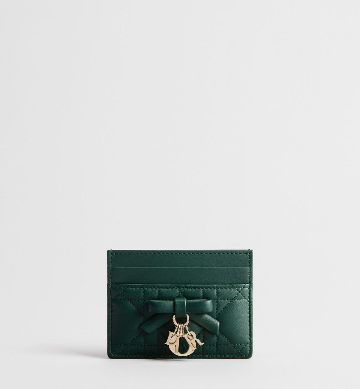 Lady Dior Freesia Card Holder - Evergreen