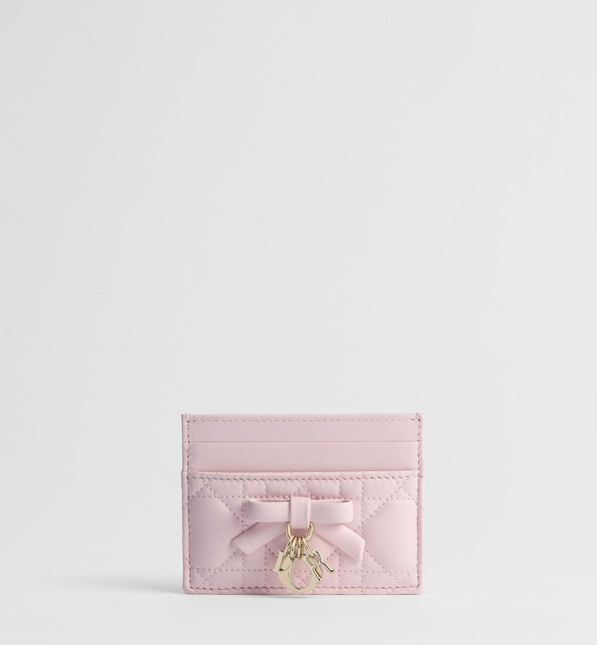 Lady Dior Freesia Card Holder - Rose Tendre