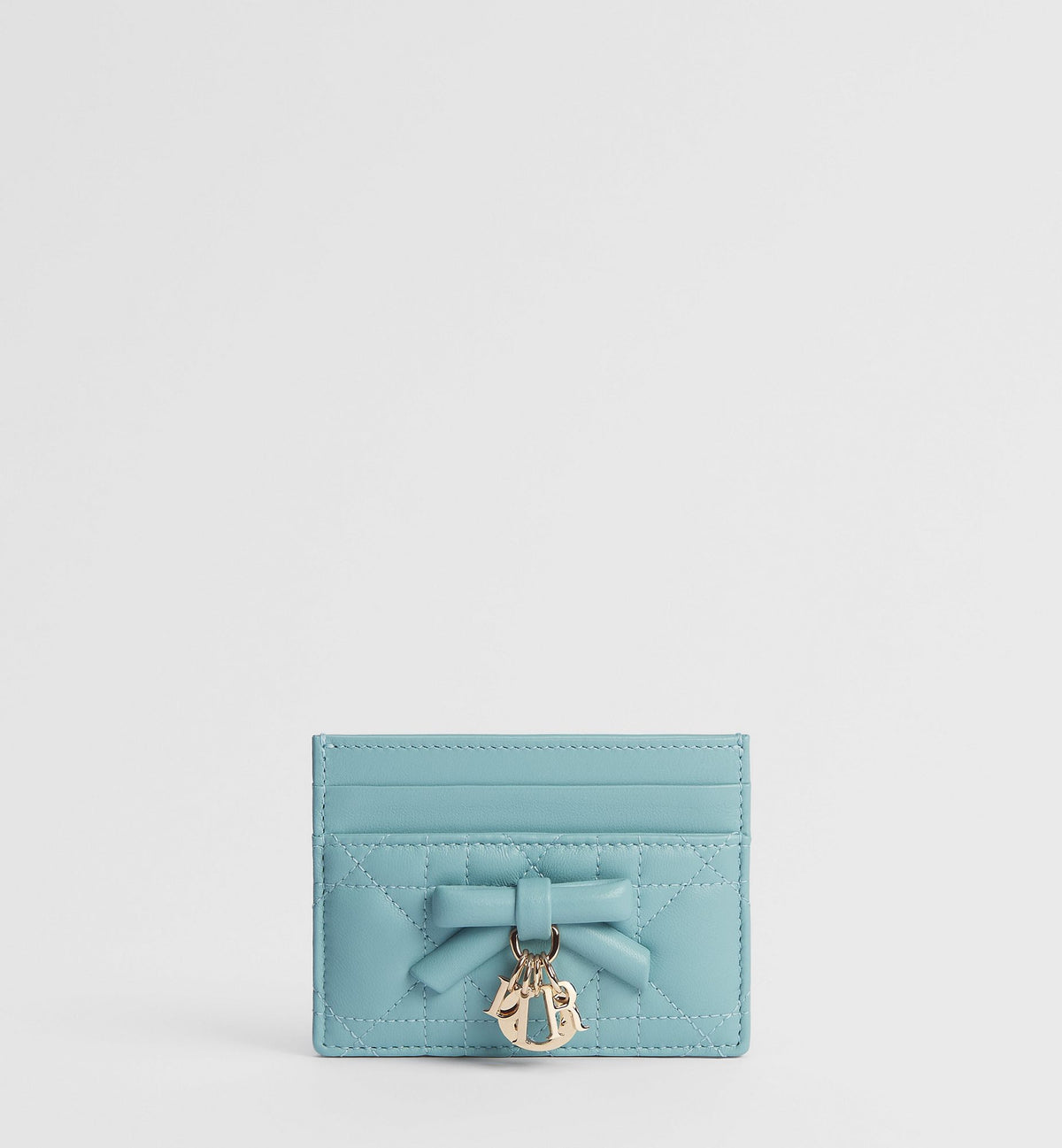 Lady Dior Freesia Card Holder - Tourmaline Blue