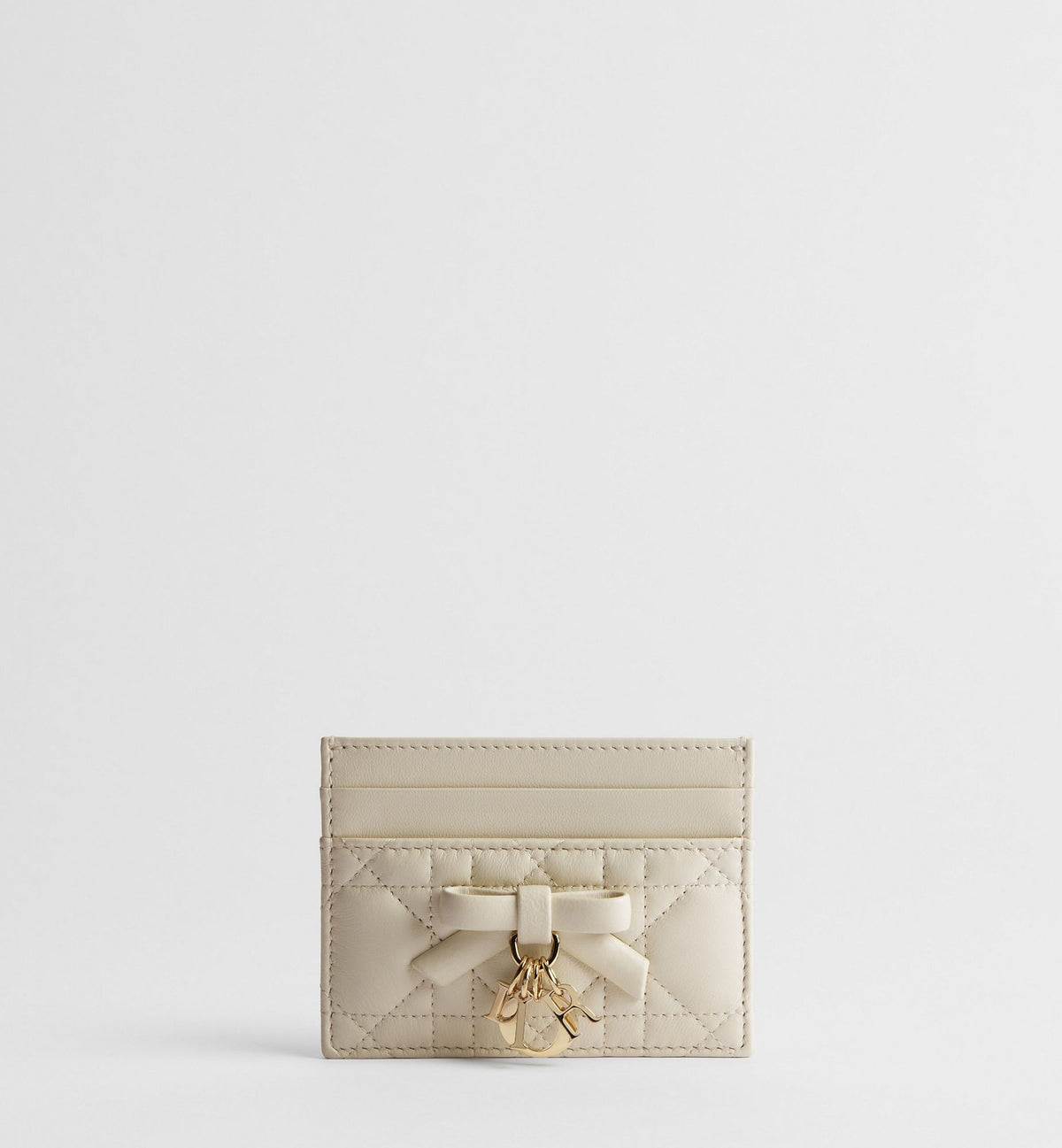 Lady Dior Freesia Card Holder - Craie