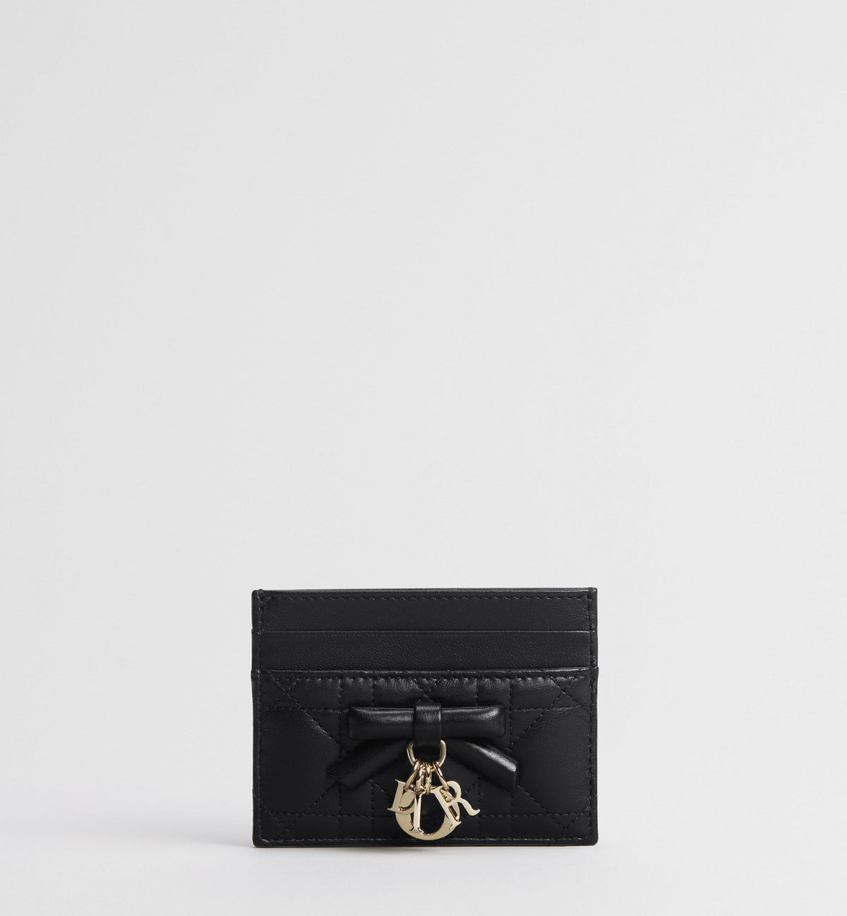 Lady Dior Freesia Card Holder - Black