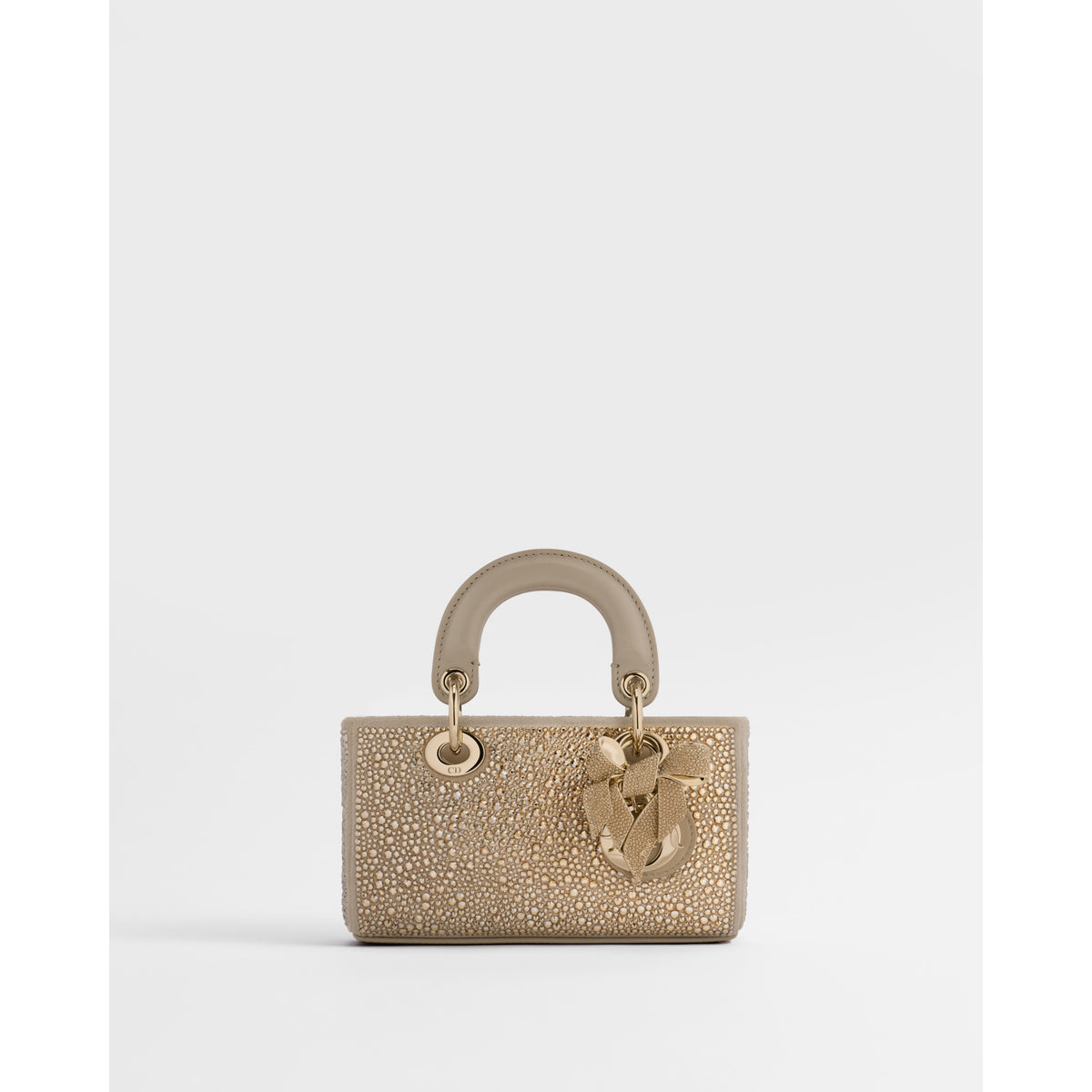 Dior Lady D-Joy Micro Bag – Gold-Tone Suede Goatskin and Strass