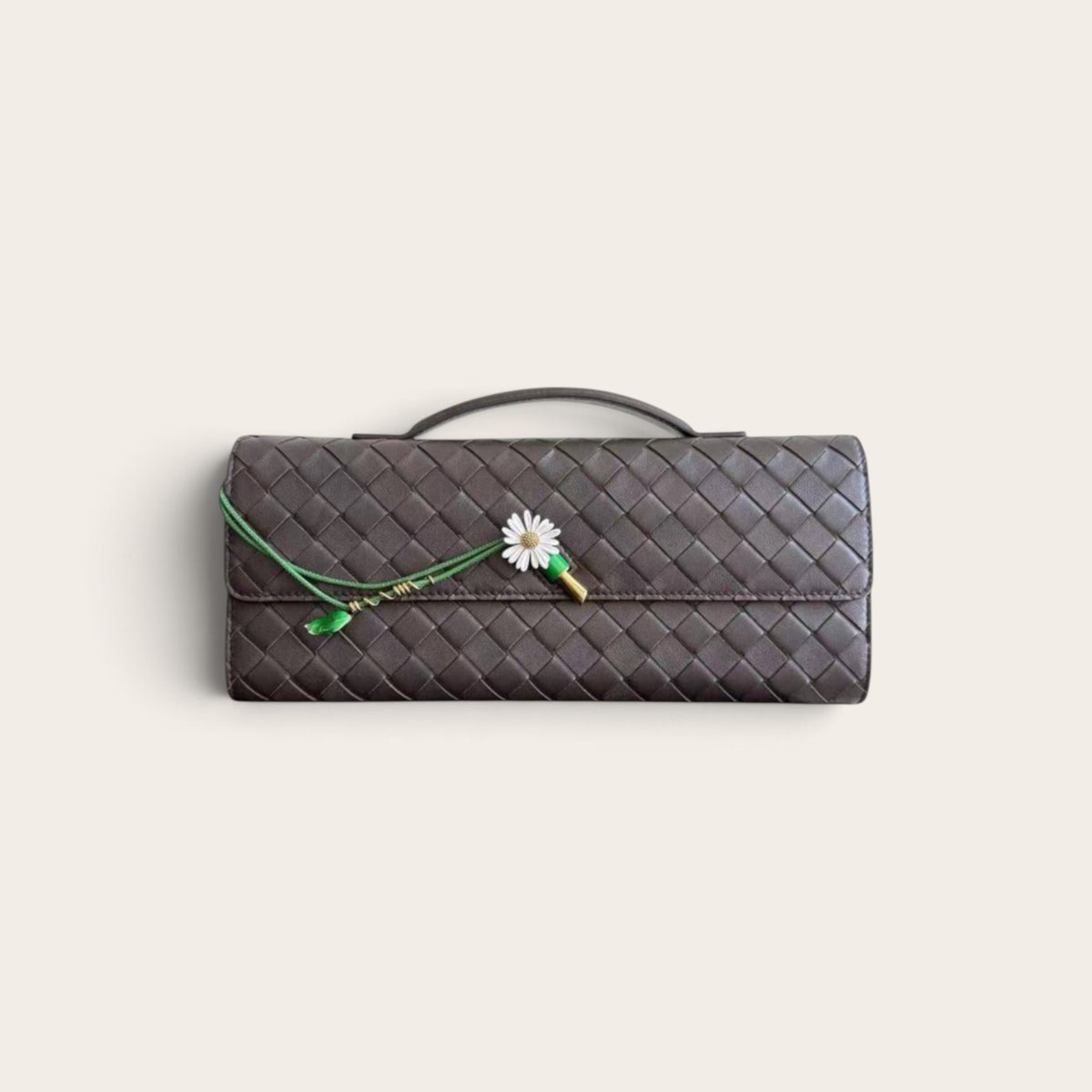 Bottega Veneta Andiamo Clutch Dark Brown