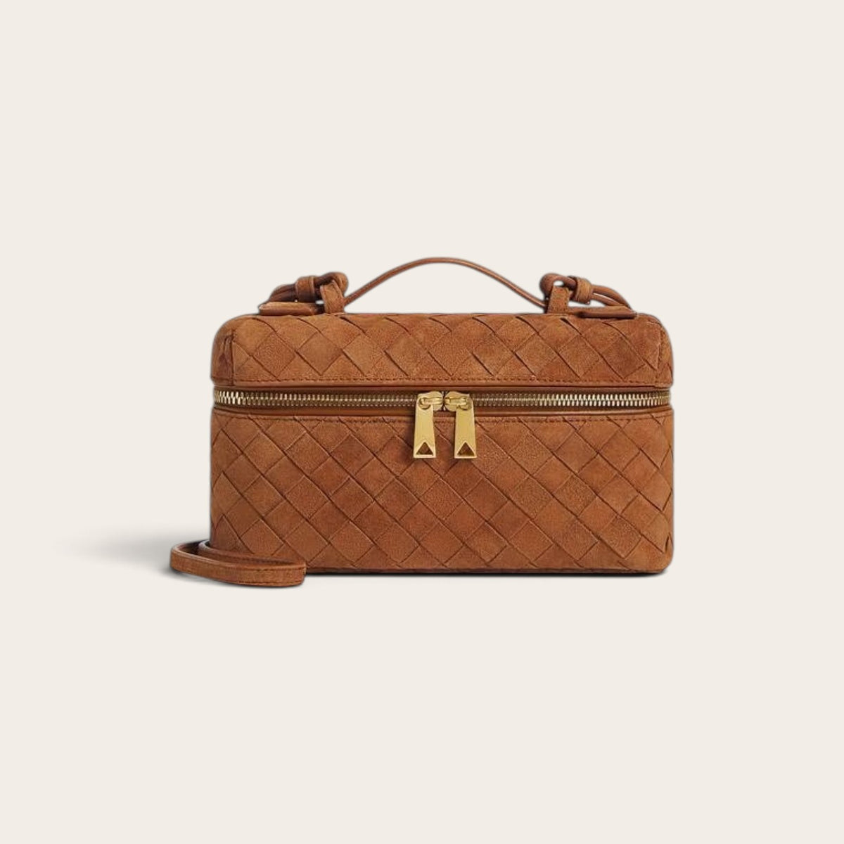 Bottega Veneta Bang Bang Vanity Case Brown Suede