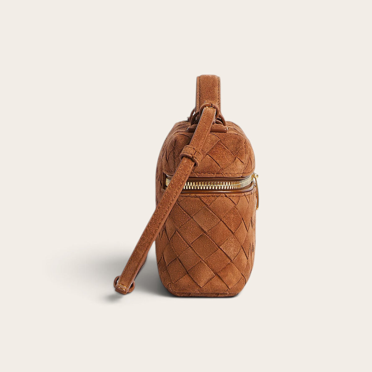 Bottega Veneta Bang Bang Vanity Case Brown Suede alternate view