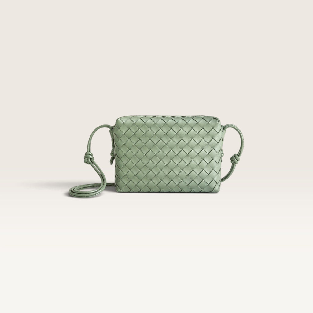 Bottega Veneta Green Small Loop Camera Bag front view