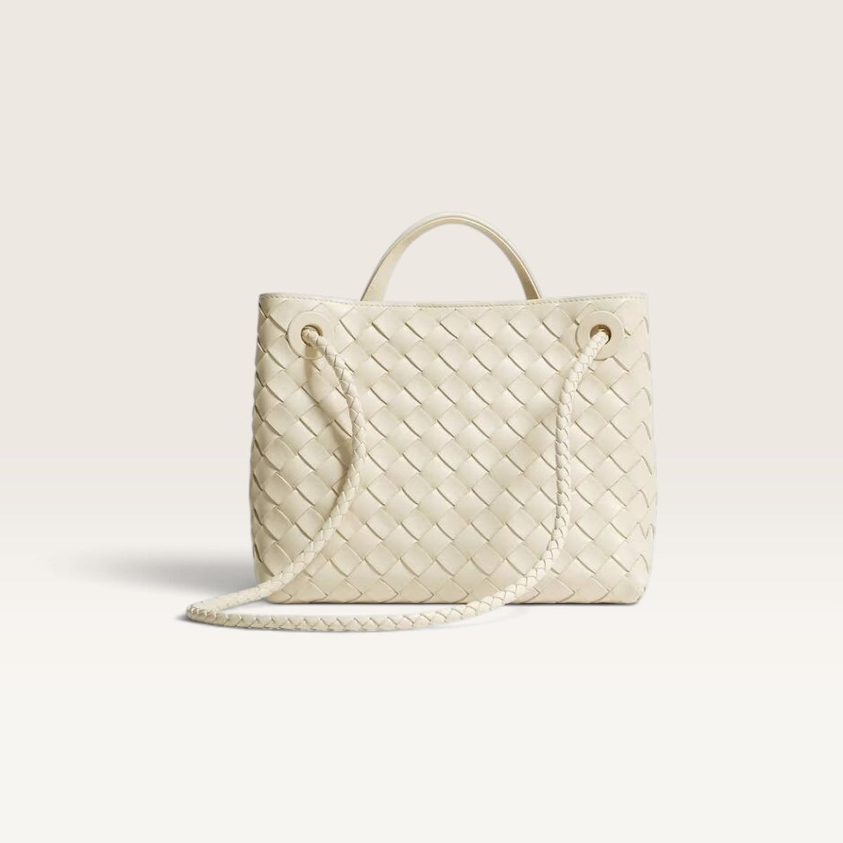 Bottega Veneta Mini Andiamo Bag Ivory interior