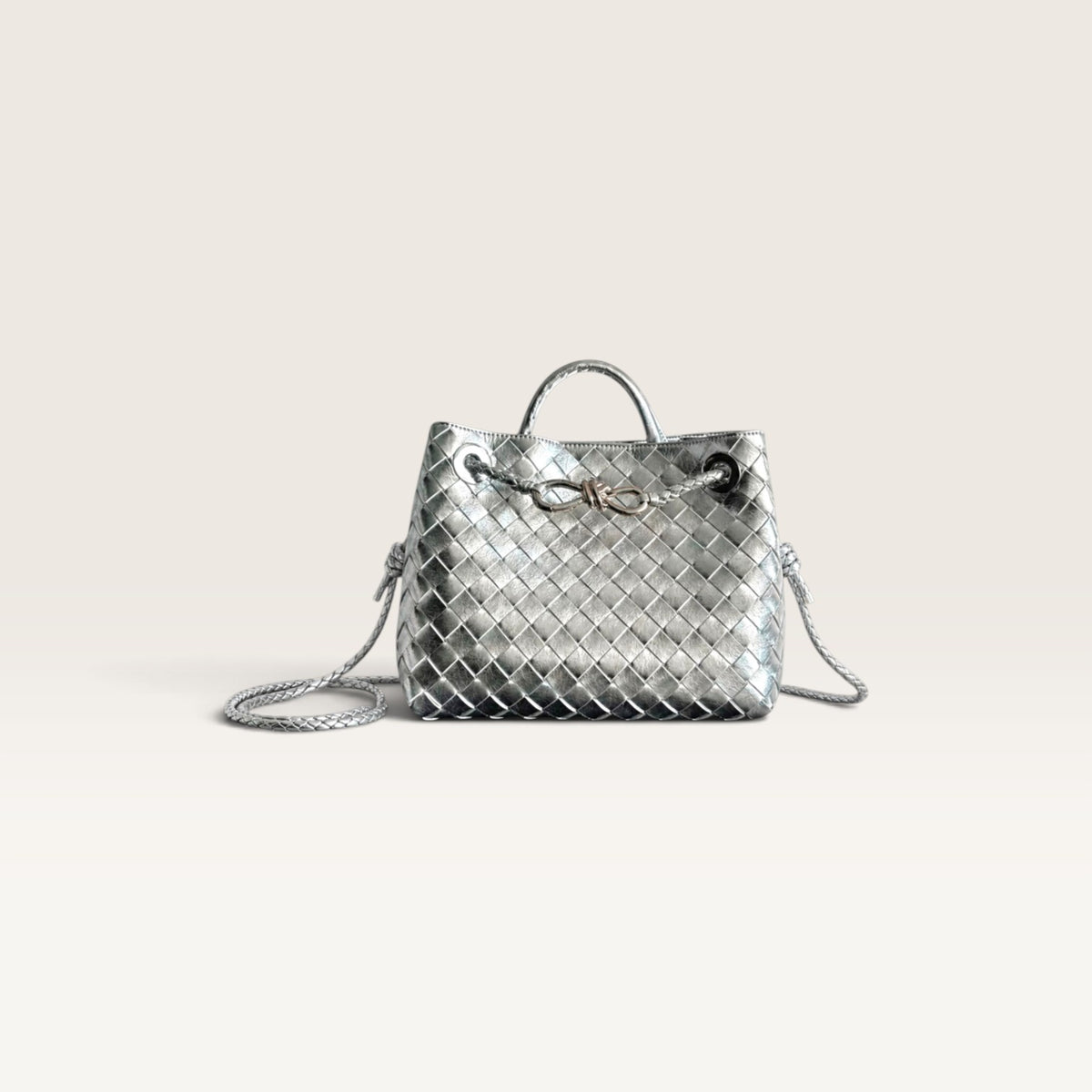 Bottega Veneta Small Andiamo Bag – Silver
