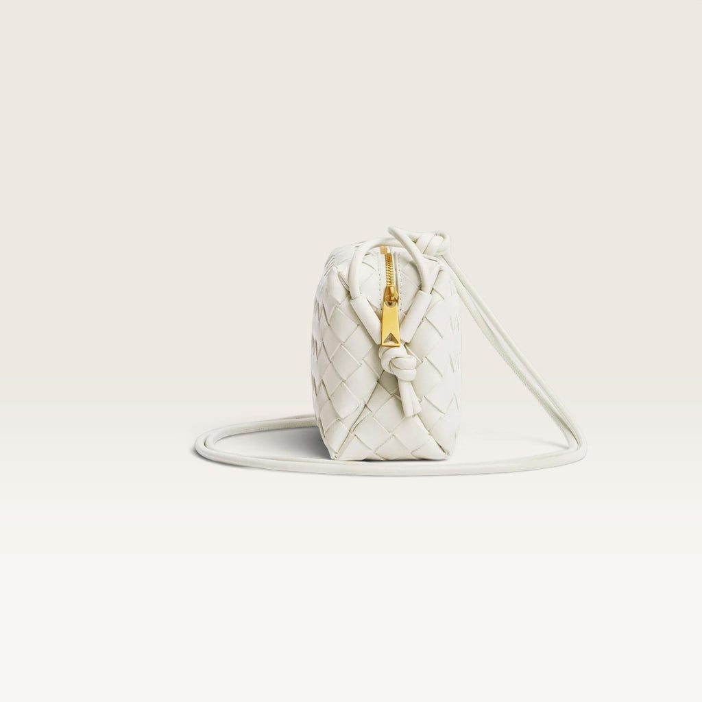 Bottega Veneta Small Loop Camera Bag White side view