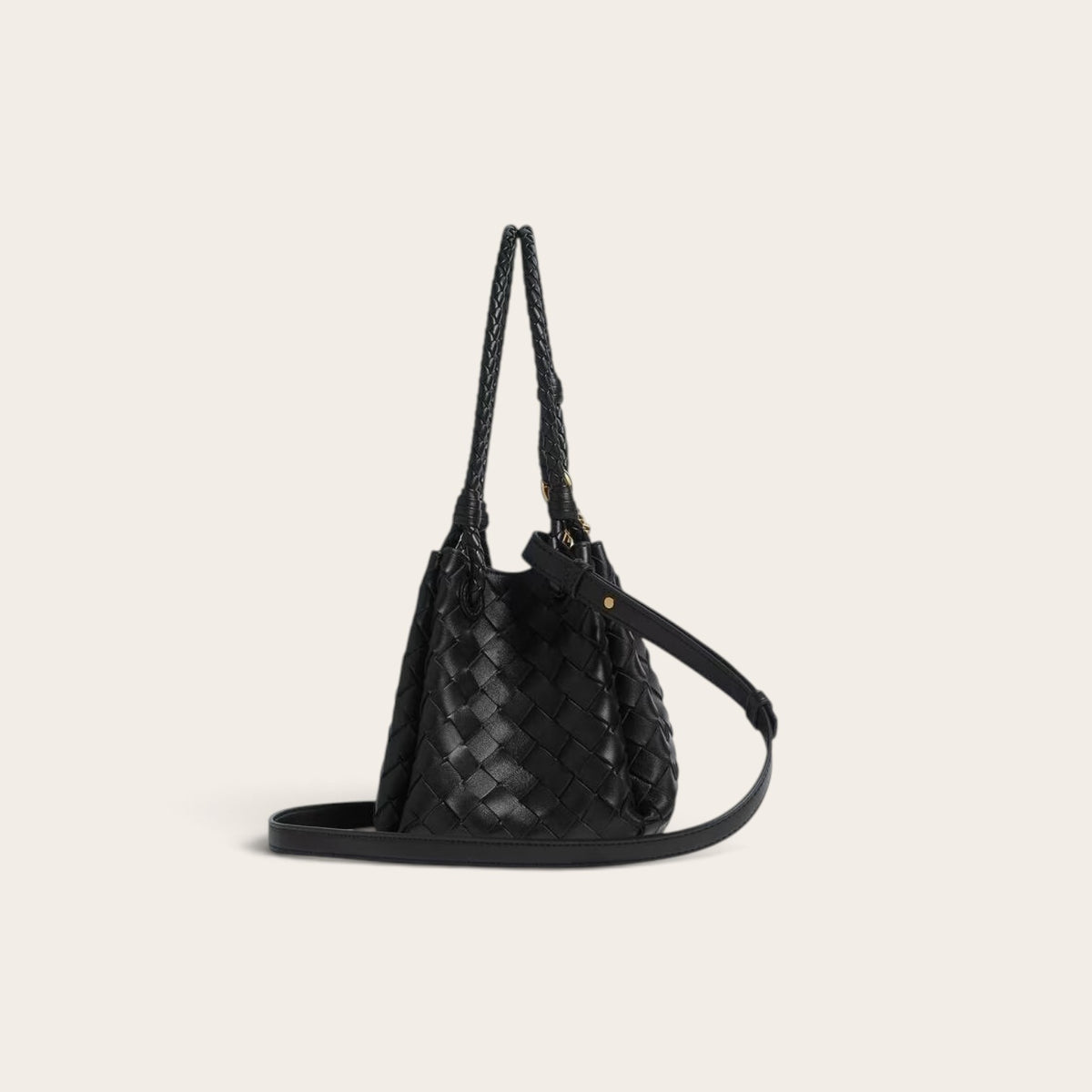 Bottega Veneta Small Parachute Bag Black front