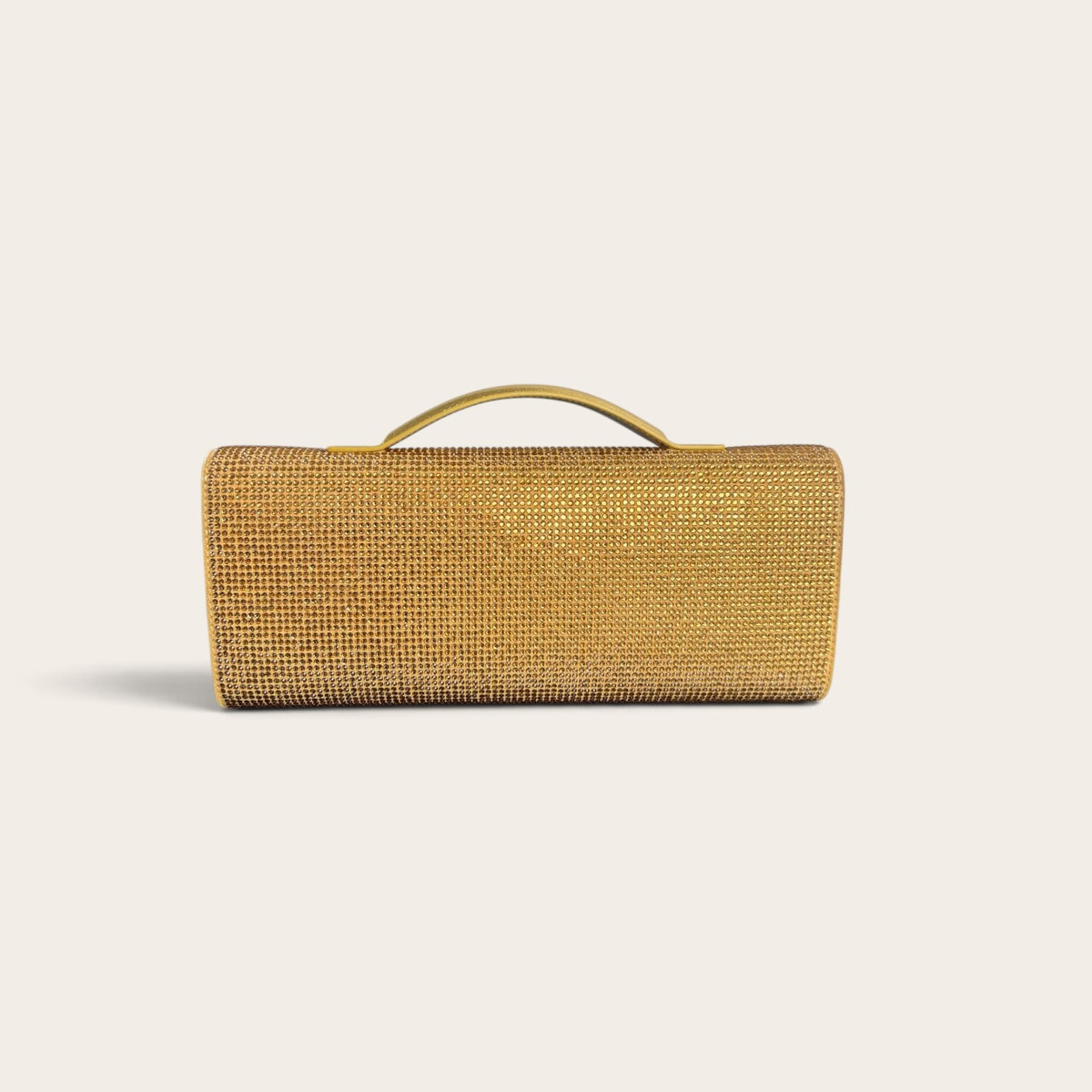 Bottega Veneta Andiamo Clutch Gold Crystal back