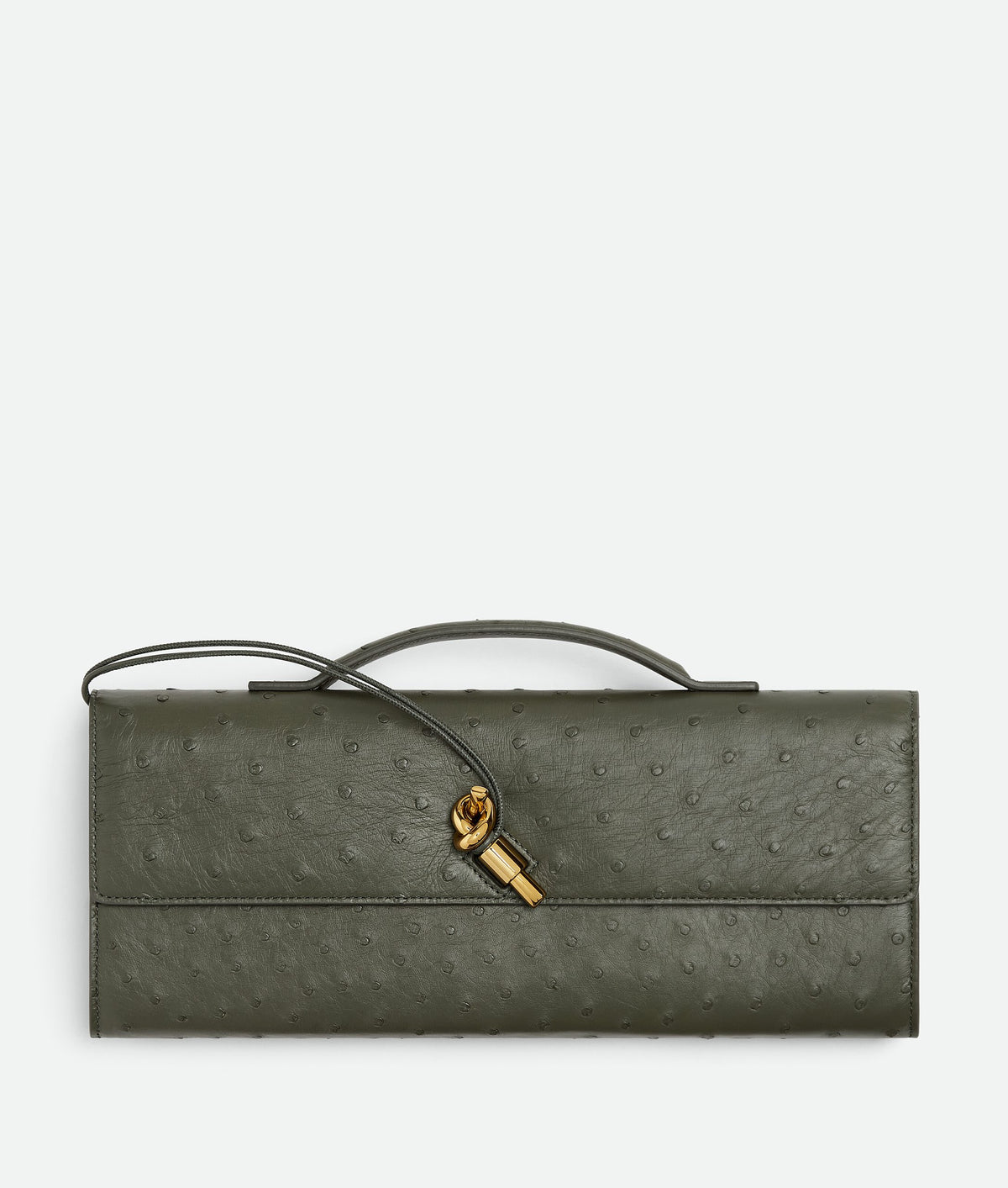 Bottega Veneta Andiamo Clutch Pickle Ostrich - 1