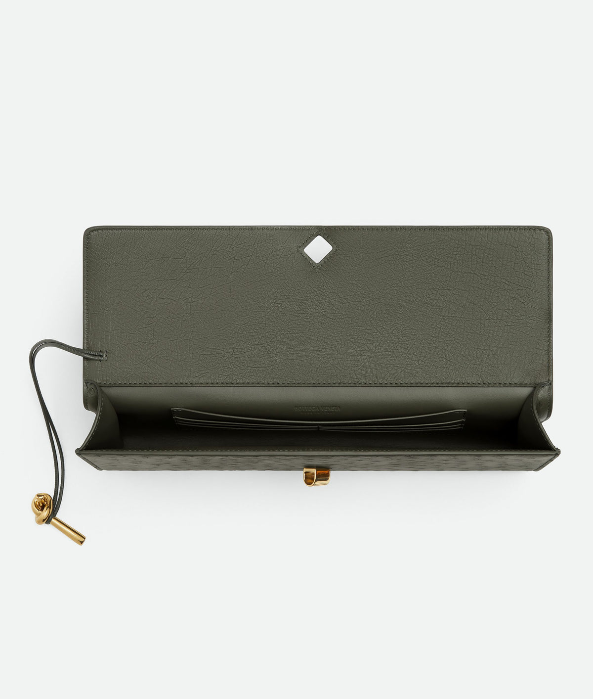 Bottega Veneta Andiamo Clutch Pickle Ostrich - 5