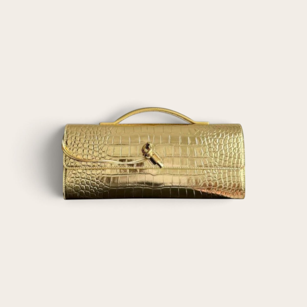 Bottega Veneta Long Clutch with Handle and Crocodile Pattern