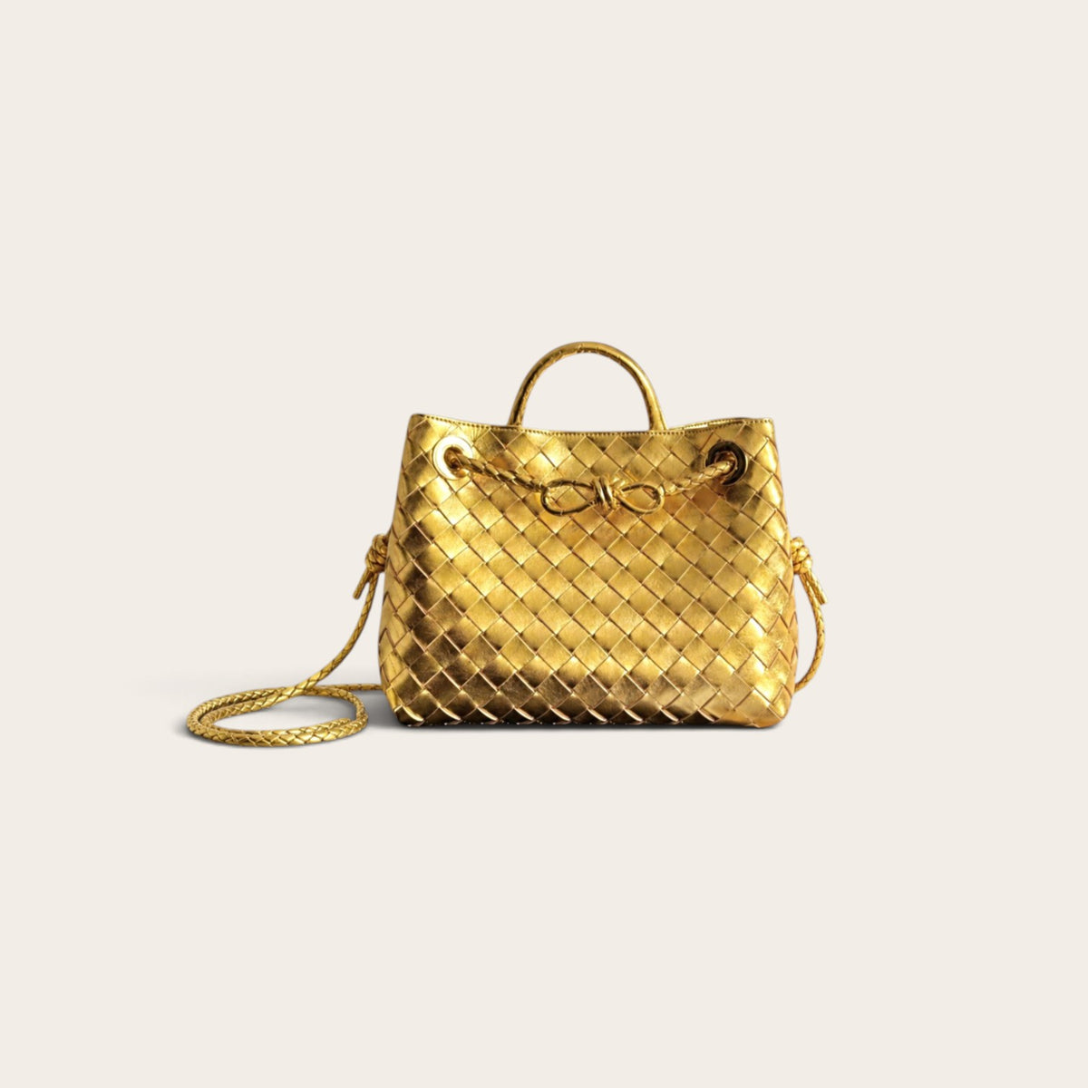 Bottega Veneta Small Andiamo Bag Gold