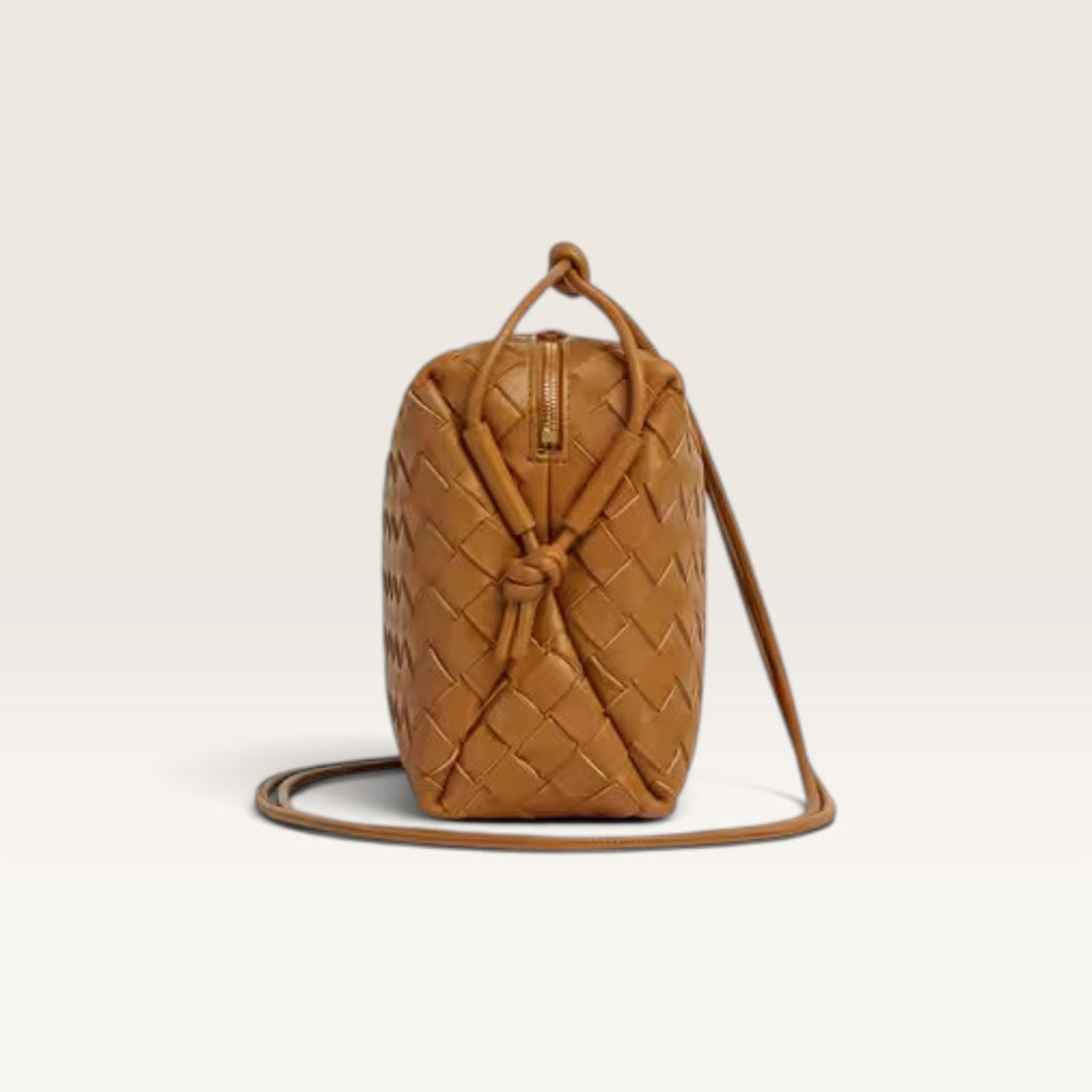 Bottega Veneta Small Loop Camera Bag brown side view