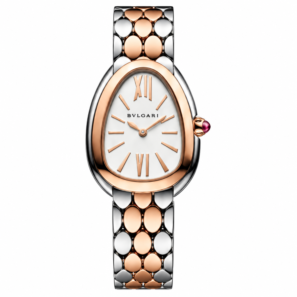 Bvlgari Serpenti Watch – Two Tone White Dial on white background