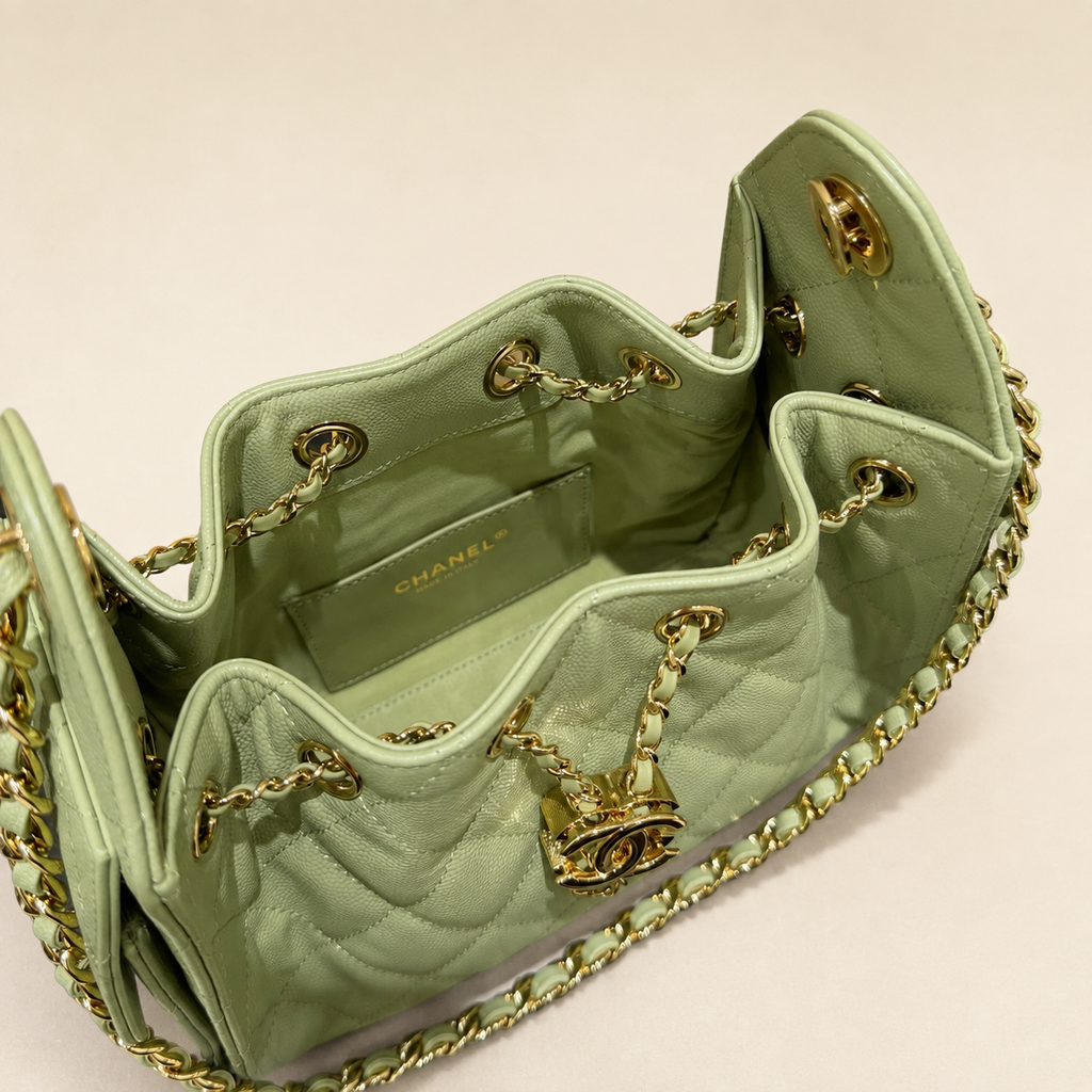 Chanel 25 Mini Hobo interior view