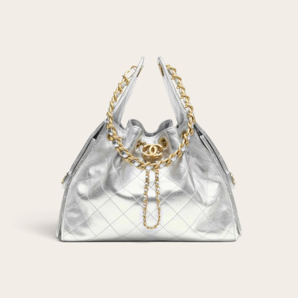 Chanel 25 Mini Handbag Silver