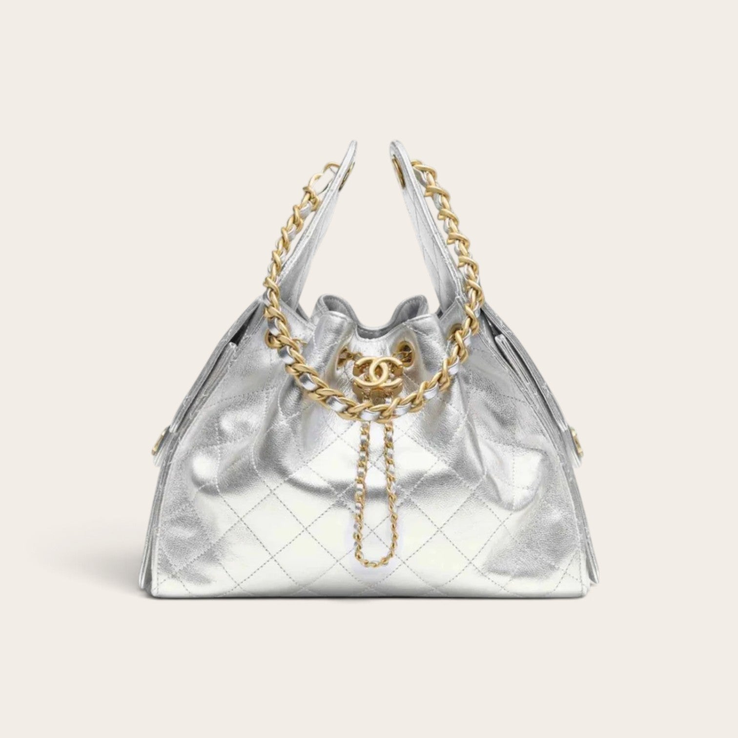 Chanel 25 Mini Handbag Silver