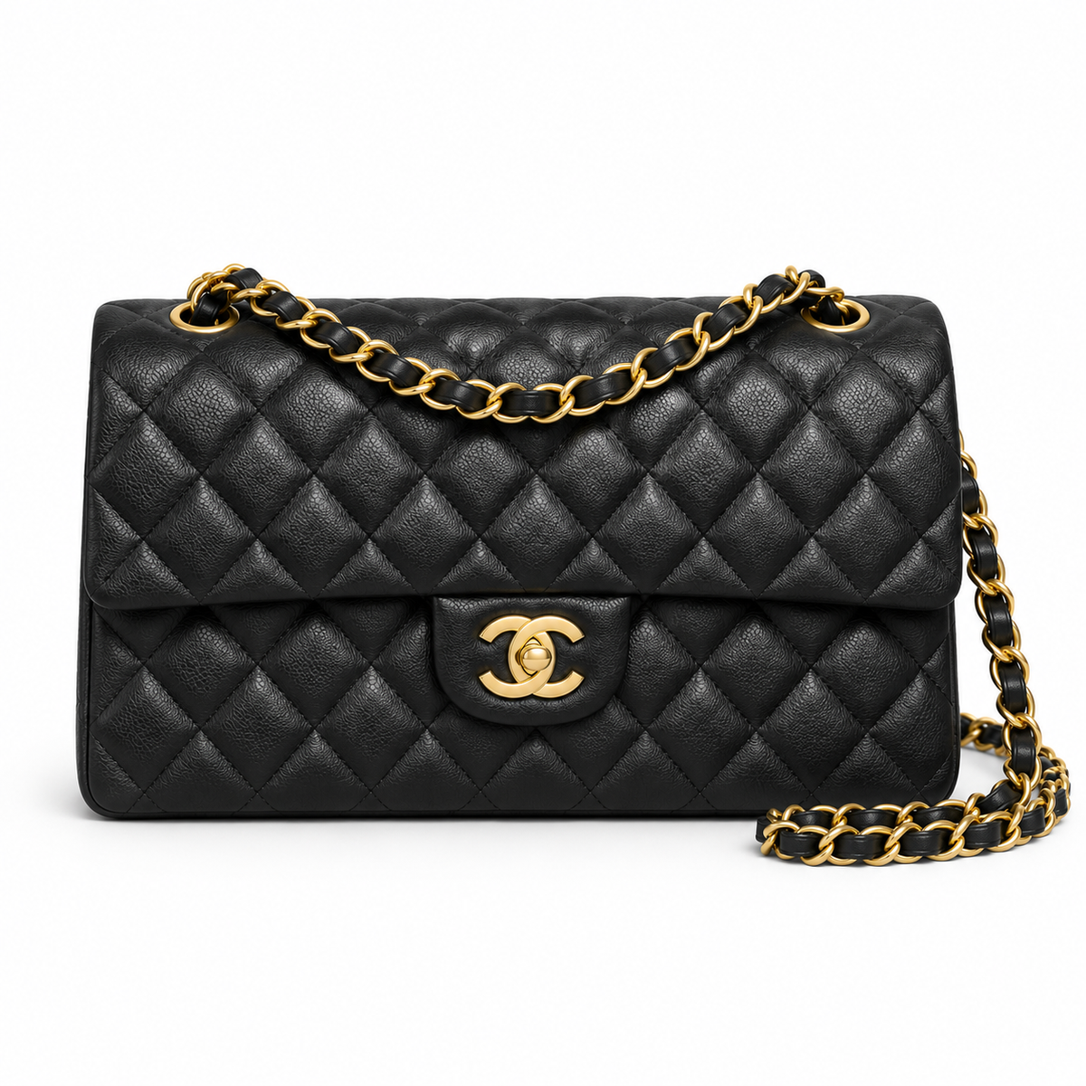 Chanel 2.55 Reissue Quilted Bag Black – clean front product view