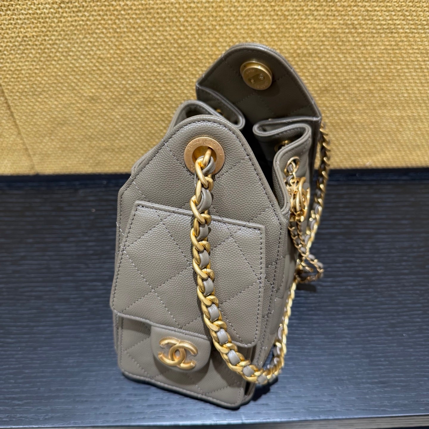 Chanel 26C Mini Drawstring Bag grey - view 2