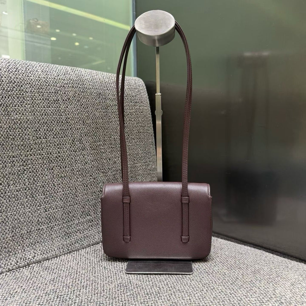 Brown shoulder bag back view