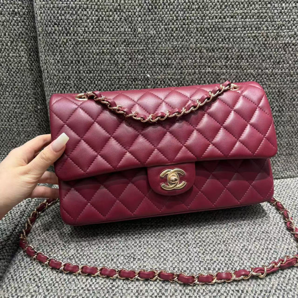 CHANEL Classic Flap Bag Dark Burgundy - view 1