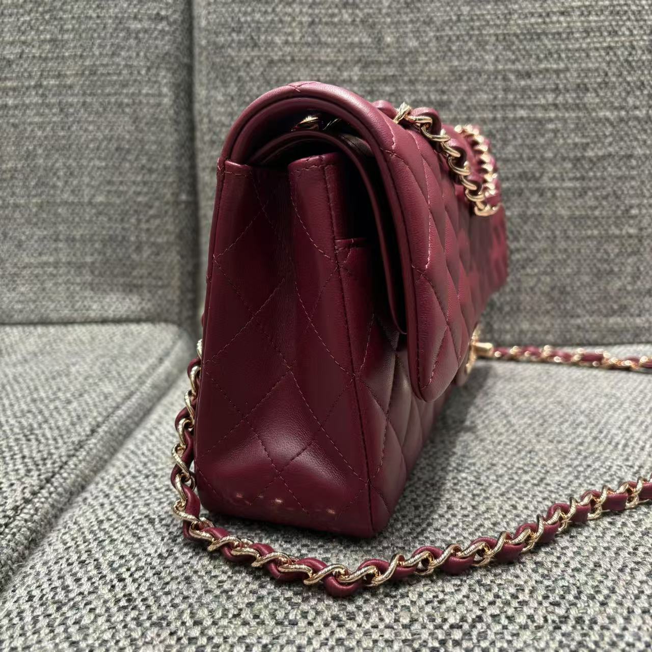 CHANEL Classic Flap Bag Dark Burgundy - view 3