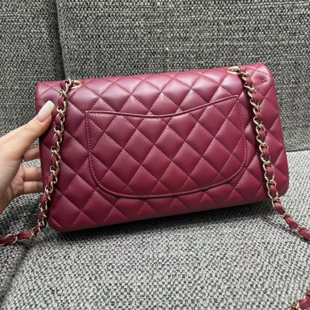 CHANEL Classic Flap Bag Dark Burgundy - view 4