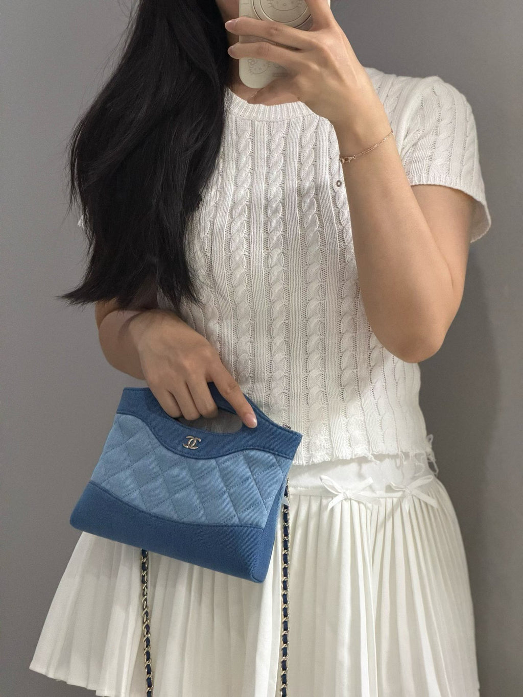 Nano denim handbag lifestyle view