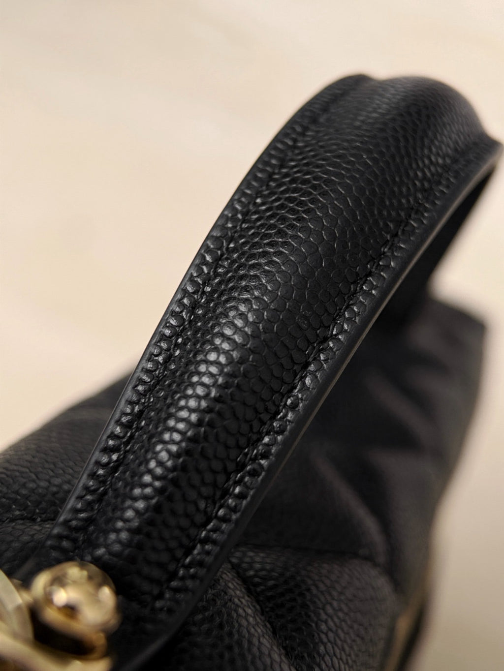 Chanel quilted vanity case black view 8