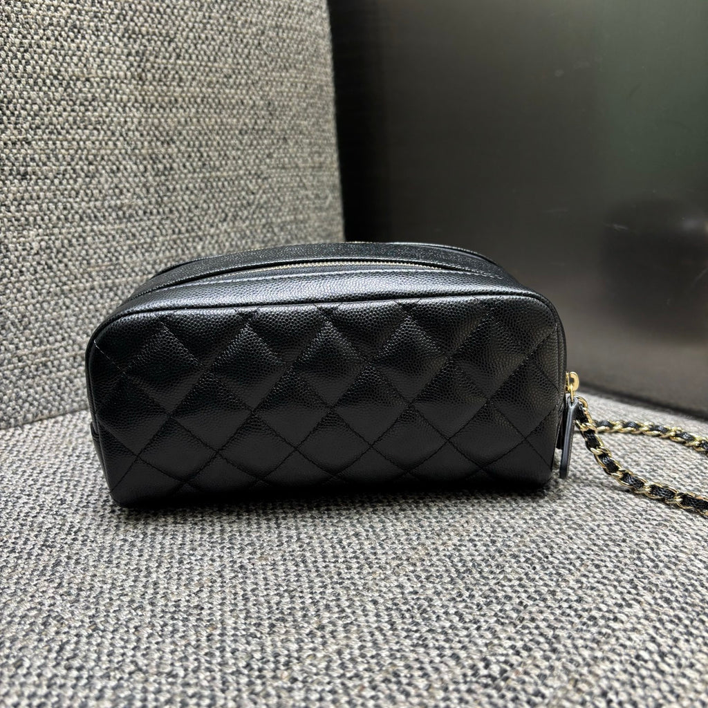 حقيبة Chanel Double Zip Vanity Case السوداء - صورة 4